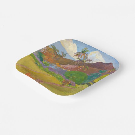 Assiettes En Carton Paul Gauguin - Paysage tahitien (Angulaire)