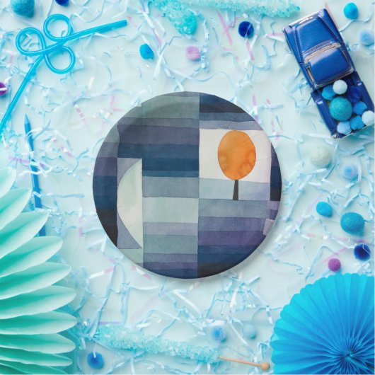 Assiettes En Carton Paul Klee Abstrait Tree Blue Peinture (Fête)