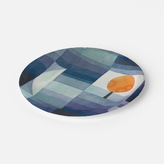 Assiettes En Carton Paul Klee Abstrait Tree Blue Peinture (Angle)