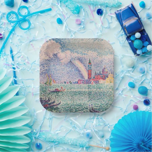 Assiettes En Carton Paul Signac - Arc-en-ciel, Venise (Fête)