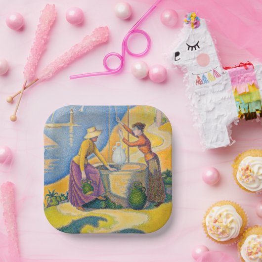 Assiettes En Carton Paul Signac - Femmes dans le puits (Fête)