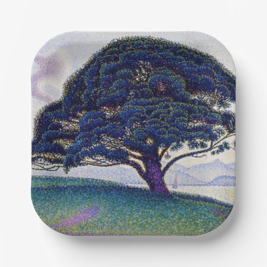 Assiettes En Carton Paul Signac - Le pin Bonaventure (Recto)