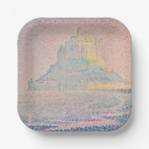 Assiettes En Carton Paul Signac - Mont Saint Michel, Brume et Soleil