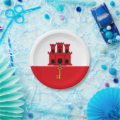 Assiettes En Carton Pavillon Gibraltar (Fête)