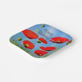 Assiettes En Carton Pavot d'anniversaire joyeux (Angulaire)