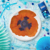 Assiettes En Carton Pavot orange 1 d'écarlate (Fête)