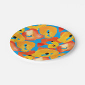 Assiettes En Carton Pavot rouge et orange (Angle)