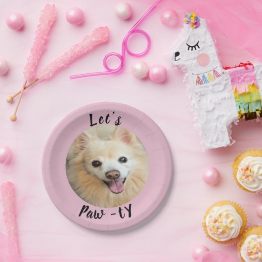 Assiettes En Carton Paw-ty ! Chien personnalisé (Fête)