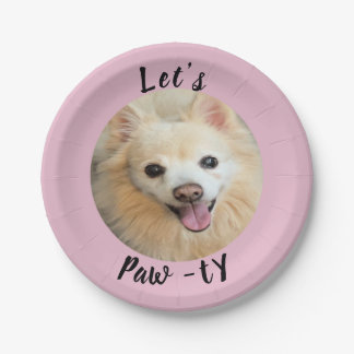 Assiettes En Carton Paw-ty ! Chien personnalisé