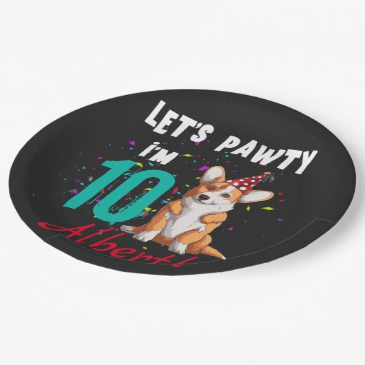 Assiettes En Carton Pawty Boy ou Girl Birthday Party Custom  (Angle)