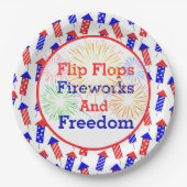Assiettes En Carton Pays 4 Juillet (Devant)