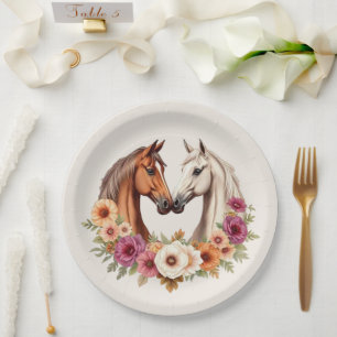 Assiettes En Carton Pays Chevaux de l'Ouest