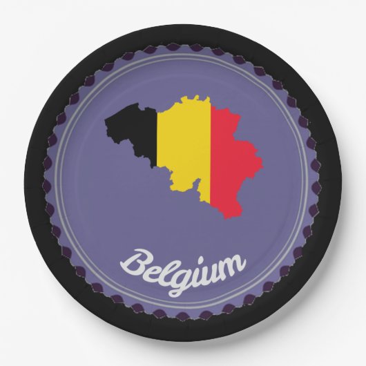 Assiettes En Carton Pays de Belgique (Devant)
