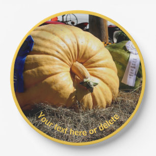 Assiettes En Carton Pays Fair Prix Citrouille Parti personnalisé