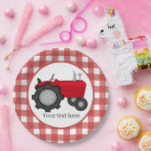 Assiettes En Carton Pays Partie Tracteur ajouter un texte (Fête)