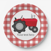 Assiettes En Carton Pays Partie Tracteur ajouter un texte (Devant)