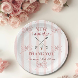 Assiettes En Carton Pays Rose Nouveau à la Fille de Club de Golf Baby 
