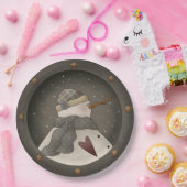 Assiettes En Carton Pays Snowman primitif (Fête)