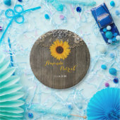 Assiettes En Carton Pays Tournesol Rustique Plaque Mariage (Fête)