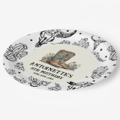 Assiettes En Carton Pays Western Anniversaire (Angle)