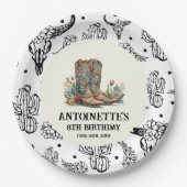Assiettes En Carton Pays Western Anniversaire (Devant)