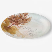 Assiettes En Carton Paysage aquarelle M. & Mme. Automne Gold ID786 (Angle)