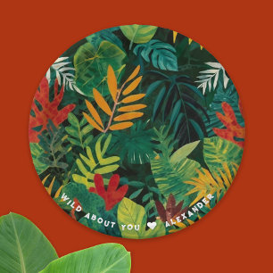 Assiettes En Carton Paysage cool Tropical Vert Feuille Jungle Peinture