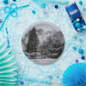 Assiettes En Carton paysage de neige atmosphérique à noël (Fête)