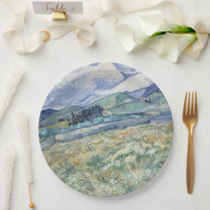 Assiettes En Carton Paysage Derrière Saint-Paul Vincent van Gogh