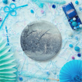 Assiettes En Carton Paysage des arbres d'hiver (Fête)