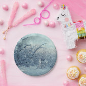 Assiettes En Carton Paysage des arbres d'hiver (Fête)