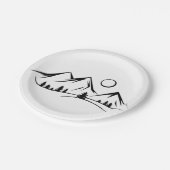 Assiettes En Carton Paysage des montagnes (Angle)