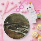 Assiettes En Carton Paysage forestier et fluvial d'automne (Fête)