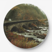 Assiettes En Carton Paysage forestier et fluvial d'automne (Devant)