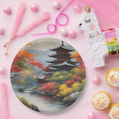 Assiettes En Carton Paysage japonais (Fête)