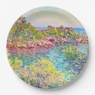 Assiettes En Carton Paysage près de Monte Carlo (par Claude Monet)
