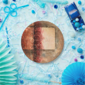 Assiettes En Carton Paysage rouge abstrait (Fête)