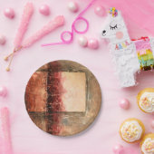 Assiettes En Carton Paysage rouge abstrait (Fête)