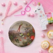 Assiettes En Carton Paysage tropical avec dix colibris (Fête)