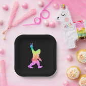 Assiettes En Carton Peace Love Bigfoot (Fête)