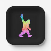 Assiettes En Carton Peace Love Bigfoot (Recto)