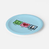 Assiettes En Carton Peace Love Pandas (Angle)