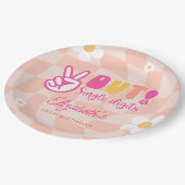 Assiettes En Carton Peace Out Chiffres simples Filles 10e anniversaire (Angle)
