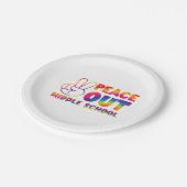 Assiettes En Carton Peace Out Middle School Tie Dye Dernier Day Of Sch (Angle)