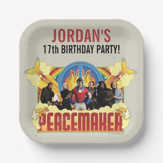 Assiettes En Carton Peacemaker la série Plaques papier d'anniversaire (Recto)