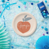 Assiettes En Carton Peach de Géorgie (Fête)