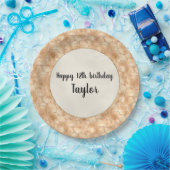 Assiettes En Carton Peach Gold Parties scintillant Glam Sparkle Giraff (Fête)