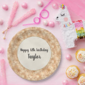 Assiettes En Carton Peach Gold Parties scintillant Glam Sparkle Giraff (Fête)