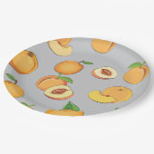 Assiettes En Carton Peach Pattern 6 (Angle)