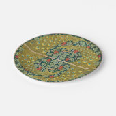 Assiettes En Carton Peacock Art Nouveau Style rond design complexe (Angle)